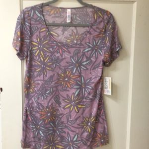 Lularoe classic tee med purple floral